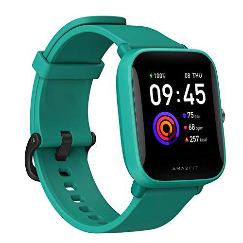 Amazfit Bip U Series Smartwatch Fitness Reloj Inteligente 60+ Modos Deportivos 1.43" Pantalla táctil a Color Grande 5 ATM (SpO2) Oxígeno en Sangre Frecuencia Cardíaca