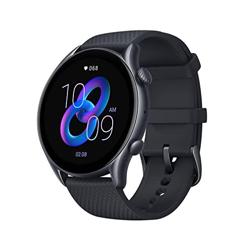 Amazfit GTR 3 Pro Smartwatch Deportivo Pantalla AMOLED de 1.45" Frecuencia Cardíaca Sueño Estrés Monitorización de SpO2 150+ Modo- Deportivo GPS Bluetooth Llamadas Control de Música Alexa Negro