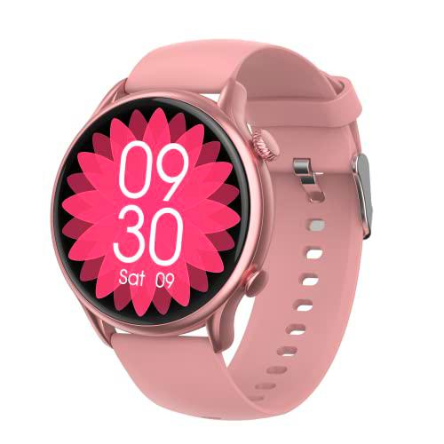 Reloj Inteligente para Mujer y Hombre, Smartwatch con 1.7" Pantalla táctil con Monitor de Presión Arterial/Frecuencia Cardíaca/Sueño para Android iOS