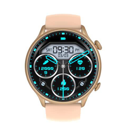 Reloj Inteligente para Mujer y Hombre, Smartwatch con 1.7" Pantalla táctil con Monitor de Presión Arterial/Frecuencia Cardíaca/Sueño para Android iOS