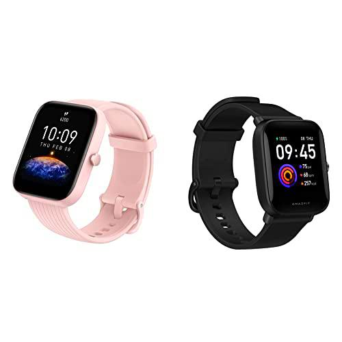 Amazfit Bip 3 SmartWatch con Pantalla a Color Grande de 1,69" 50 Esferas Reloj con 60 Modos Deportivos 5 ATM &amp; Bip U Smartwatch Fitness Reloj Inteligente 60+ Modos Deportivos 1.43" Pantalla táctil