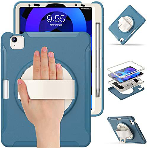 Funda Compatible con iPad Air 3 2019 / iPad Pro 10.5" Funda Protectora Prueba de Choques Resistente Carcasa con Soporte Giratorio de 360 Grados y Correa de Hombro