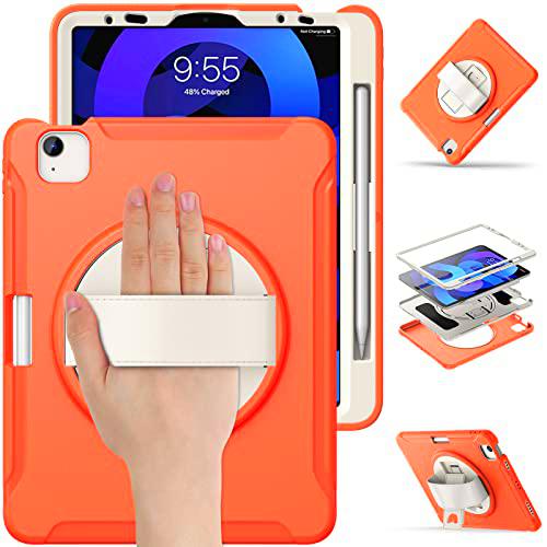 Funda Compatible con iPad Air 3 2019 / iPad Pro 10.5" Funda Protectora Prueba de Choques Resistente Carcasa con Soporte Giratorio de 360 Grados y Correa de Hombro