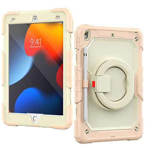 Funda para iPad Mini 6 2021 para niños,Funda Resistente a Prueba de Golpes para iPad Mini 6 con Agarre Giratorio de 360 Funda Resistente con portalápices Integrado para iPad Mini 6.generación de 8,3"