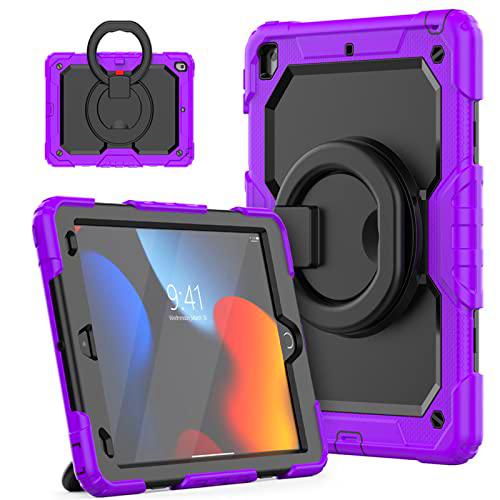 Funda para iPad Mini 6 2021 para niños,Funda Resistente a Prueba de Golpes para iPad Mini 6 con Agarre Giratorio de 360 Funda Resistente con portalápices Integrado para iPad Mini 6.generación de 8,3"