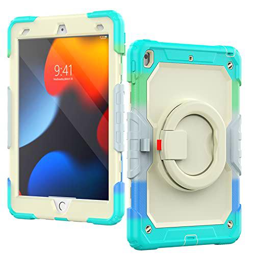 Funda para iPad Mini 6 2021 para niños,Funda Resistente a Prueba de Golpes para iPad Mini 6 con Agarre Giratorio de 360 Funda Resistente con portalápices Integrado para iPad Mini 6.generación de 8,3"
