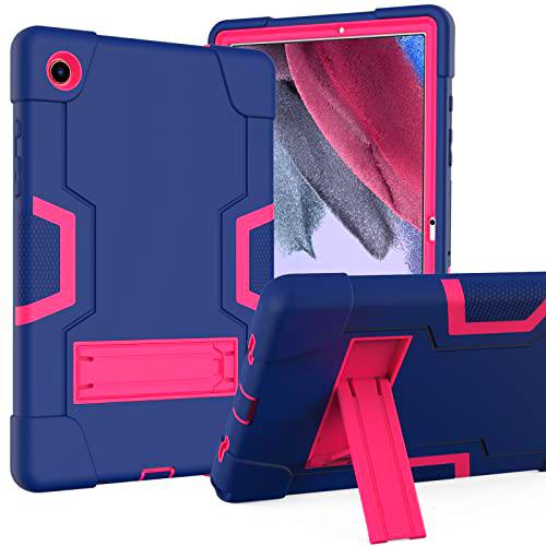 Anewone Funda para Samsung Galaxy Tab A8 10.5 Pulgadas 2021 (SM-X200/X205/X207) Funda Protectora Resistente con Soporte Incorporado-Navyblue+Rose