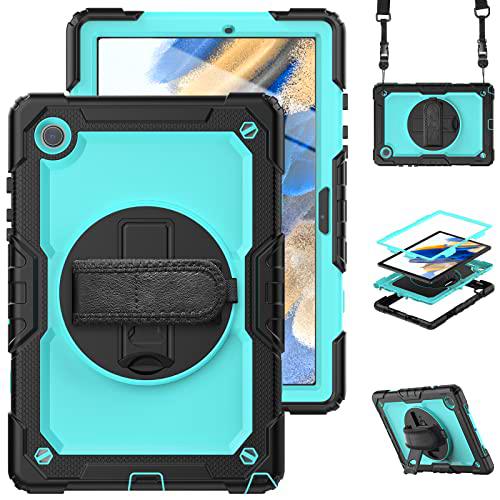 Estuche para Samsung Galaxy Tab A8 10.5'' 2022 con portalápices [Correa de Mano giratoria 360] y Soporte