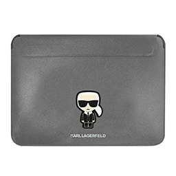 Karl Lagerfeld Manguito KLCS14PISFG 13/14" Plata Saffiano Icónico Karl