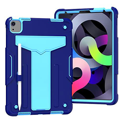 yeliot Funda para Nuevo iPad Air 5 2022/iPad Air 4 10.9" 2020,a Prueba de Golpes Carcasa con para iPad Air 4ªAir 5ª Gen 10.9 Pulgadas,Carcasa Rugosa con Soporte /Portalápices