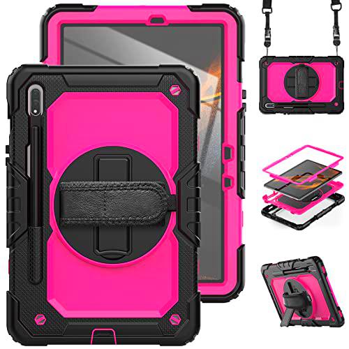 Funda para Samsung Galaxy Tab S8 y S7 de 11" 2022/2020 [Correa de Mano giratoria 360/soporte] portalápices