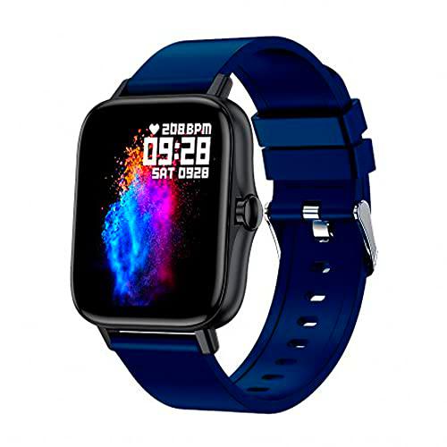 DCU TECNOLOGIC | Smartwatch Modern | Reloj Inteligente Llamadas | Notificaciones Apps y Llamadas | 8 Modos de Deporte | IP67 | 2 Correas Incluídas Silicona Negro + Silicona Azul Marino