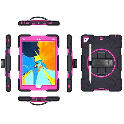 Funda para iPad Pro 10.5 2017 con Correa de Mano giratoria de 360 Grados