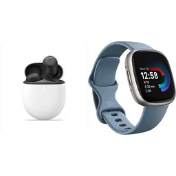 Google Pixel Buds + Fitbit Versa 4 Smartwatch