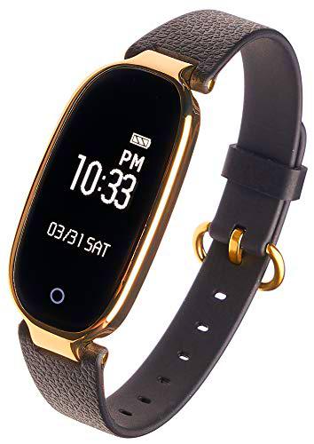 Garett Diana - Reloj Inteligente para Mujer, Color Negro y Dorado
