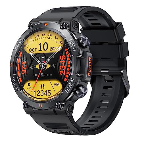 Fiorky K56PRO Smartwatch Hombre Pantalla de 1.39 Pulgadas Sport Smart Watch Fitns Pulsómetro Monitor lla prsi Sangre IP67 Impermeable Comp Bluetooth 5.0