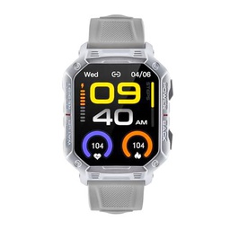 WATCHMARK Reloj Inteligente Ultra Gris Correa de Silicona Modos Deportivos Resistente IP67