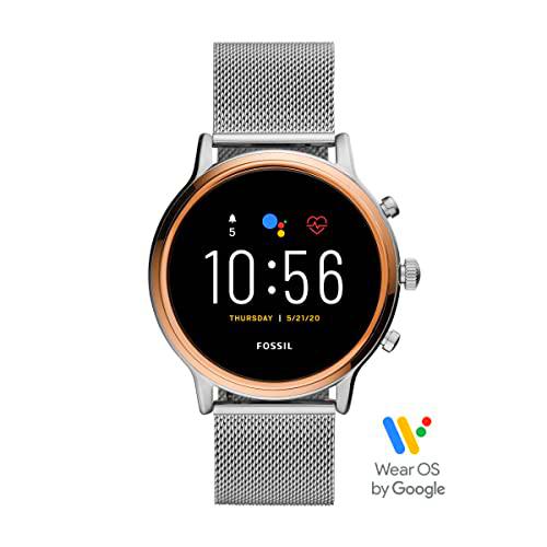Fossil Smartwatch Pantalla táctil para Mujer de Connected con Correa en Malla de Acero Inoxidable FTW6061