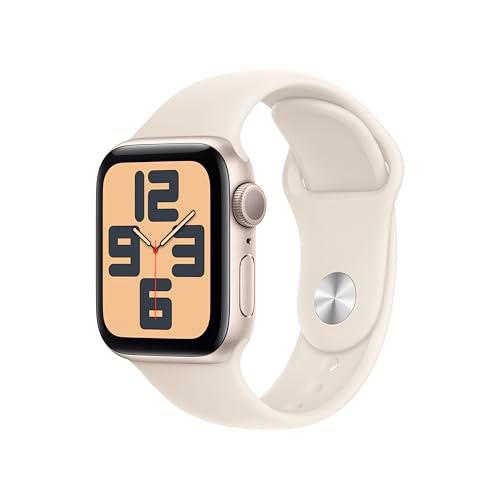 Apple Watch SE de 2.ª generación GPS Smartwatch con Caja de Aluminio en Blanco Estrella de 40 mm y Correa Deportiva Blanco Estrella