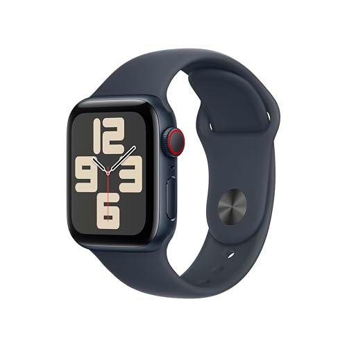Apple Watch SE de 2.ª generación GPS + Cellular Smartwatch con Caja de Aluminio en Medianoche de 40 mm y Correa Deportiva Medianoche