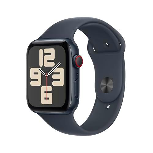 Apple Watch SE de 2.ª generación GPS + Cellular Smartwatch con Caja de Aluminio en Medianoche de 44 mm y Correa Deportiva Medianoche