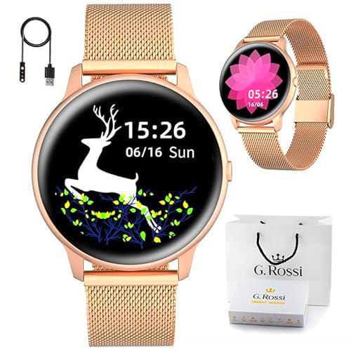 G.Rossi SW015-4 Smartwatches Fashion para Hombre, Oro Rosa